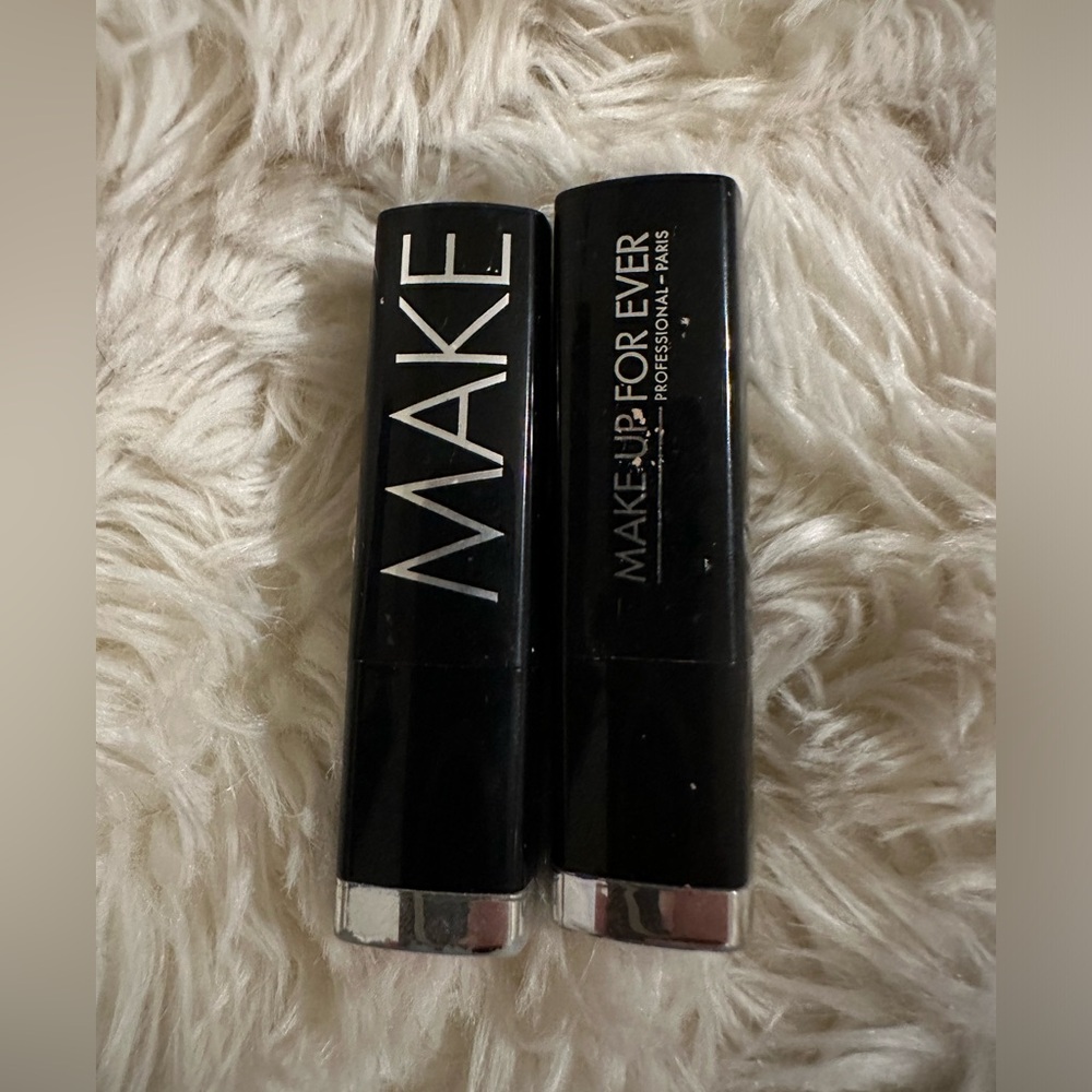 2 makeup forever lipsticks in shades N8 and N19.